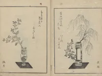 An illustration from A Book on Flower Arrangement: Hare's-Foot Fern (Shinobugusa 師廼部供作) : [volume 2] (1822)