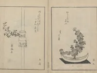 An illustration from A Book on Flower Arrangement: Hare's-Foot Fern (Shinobugusa 師廼部供作) : [volume 2] (1822)