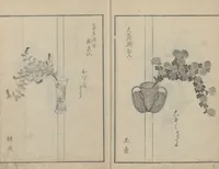 An illustration from A Book on Flower Arrangement: Hare's-Foot Fern (Shinobugusa 師廼部供作) : [volume 2] (1822)