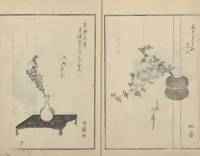 An illustration from A Book on Flower Arrangement: Hare's-Foot Fern (Shinobugusa 思乃父魚砂) : [volume 3] (1822)
