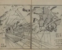 An illustration from A Picture Book of Japanese Warriors (Ehon Musashi Abumi 絵本武蔵鐙) (1836)