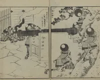 An illustration from A Picture Book of Japanese Warriors (Ehon Musashi Abumi 絵本武蔵鐙) (1836)