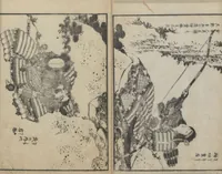 An illustration from A Picture Book of Japanese Warriors (Ehon Musashi Abumi 絵本武蔵鐙) (1836)