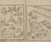 An illustration from Transmitting the Spirit, Revealing the Form of Things, Volume 1 (Denshin kaishu: Hokusai manga, shohen 傳神開手 北斎漫画初編) (1814)
