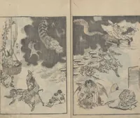 An illustration from Transmitting the Spirit, Revealing the Form of Things, Volume 4 (Denshin kaishu: Hokusai manga, yonhen 傳神開手 北斎漫画四編) (1816)