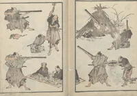 An illustration from Transmitting the Spirit, Revealing the Form of Things, Volume 6 (Denshin kaishu: Hokusai manga, rokuhen 傳神開手 北斎漫画六編) (1817)