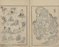 An illustration from Transmitting the Spirit, Revealing the Form of Things, Volume 11 (Denshin kaishu: Hokusai manga, jūichihen 傳神開手 北斎漫画十一編)