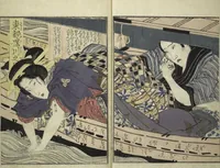 An illustration from A Modern Day "Clear Mirror" (Masukagami 万寿嘉々見) : [volume 1] (1822)