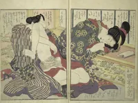 An illustration from A Modern Day "Clear Mirror" (Masukagami 万寿嘉々見) : [volume 2] (1822)