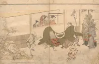 An illustration from Picture Book with Playful Poems for the Young God Ebisu (Ehon waka Ebisu) (1792)
