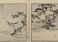 An illustration from Bairei Picture Album of One Hundred Birds (Bairei hyakuchō gafu 楳嶺百鳥畫譜) : [volume 2] (1884)