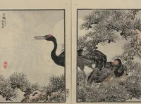 An illustration from Bairei Picture Album of One Hundred Birds (Bairei hyakuchō gafu 楳嶺百鳥畫譜) : [volume 2] (1884)