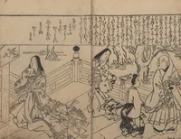 An illustration from Illustrations of Beautiful Women (Bijin e-zukushi 美人絵づくし) : [volume 1] (1683)