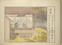 An illustration from Collection of Thirty-six Kyōka Poems (Roku roku kyōka sen 六々狂歌撰) (1814)