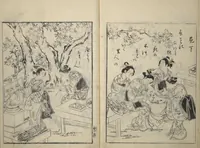 An illustration from Picture Book of Gold Brocades (Ehon kokinran 絵本古錦蘭) : [volume 2] (1763)