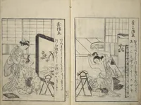 An illustration from Picture Book of Gold Brocades (Ehon kokinran 絵本古錦蘭) : [volume 3] (1763)