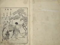 An illustration from Picture Book of Gold Brocades (Ehon kokinran 絵本古錦蘭) : [volume 3] (1763)