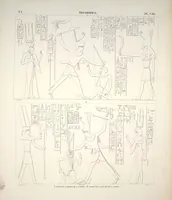 Picture 10 of 510 from Monuments de l'Égypte et de la Nubie, d'après les dessins exécutés sur les lieux sous la direction de Champollion-le-jeune, et les descriptions autographes qu'il en a rédigées; pub. sous les auspices de M. Guizot et de M. Thiers ... par une commission spéciale. Planches (1835), leaf 10