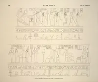 Picture 100 of 510 from Monuments de l'Égypte et de la Nubie, d'après les dessins exécutés sur les lieux sous la direction de Champollion-le-jeune, et les descriptions autographes qu'il en a rédigées; pub. sous les auspices de M. Guizot et de M. Thiers ... par une commission spéciale. Planches (1835), leaf 100