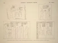 Picture 141 of 510 from Monuments de l'Égypte et de la Nubie, d'après les dessins exécutés sur les lieux sous la direction de Champollion-le-jeune, et les descriptions autographes qu'il en a rédigées; pub. sous les auspices de M. Guizot et de M. Thiers ... par une commission spéciale. Planches (1835), leaf 141