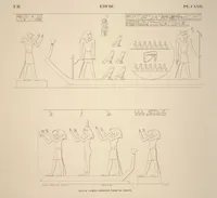 Picture 149 of 510 from Monuments de l'Égypte et de la Nubie, d'après les dessins exécutés sur les lieux sous la direction de Champollion-le-jeune, et les descriptions autographes qu'il en a rédigées; pub. sous les auspices de M. Guizot et de M. Thiers ... par une commission spéciale. Planches (1835), leaf 149