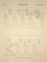 Picture 177 of 510 from Monuments de l'Égypte et de la Nubie, d'après les dessins exécutés sur les lieux sous la direction de Champollion-le-jeune, et les descriptions autographes qu'il en a rédigées; pub. sous les auspices de M. Guizot et de M. Thiers ... par une commission spéciale. Planches (1835), leaf 177