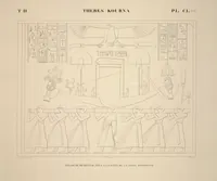 Picture 185 of 510 from Monuments de l'Égypte et de la Nubie, d'après les dessins exécutés sur les lieux sous la direction de Champollion-le-jeune, et les descriptions autographes qu'il en a rédigées; pub. sous les auspices de M. Guizot et de M. Thiers ... par une commission spéciale. Planches (1835), leaf 185