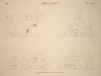 Picture 201 of 510 from Monuments de l'Égypte et de la Nubie, d'après les dessins exécutés sur les lieux sous la direction de Champollion-le-jeune, et les descriptions autographes qu'il en a rédigées; pub. sous les auspices de M. Guizot et de M. Thiers ... par une commission spéciale. Planches (1835), leaf 201