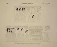 Picture 212 of 510 from Monuments de l'Égypte et de la Nubie, d'après les dessins exécutés sur les lieux sous la direction de Champollion-le-jeune, et les descriptions autographes qu'il en a rédigées; pub. sous les auspices de M. Guizot et de M. Thiers ... par une commission spéciale. Planches (1835), leaf 212