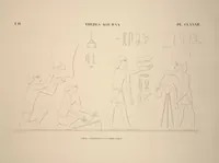 Picture 216 of 510 from Monuments de l'Égypte et de la Nubie, d'après les dessins exécutés sur les lieux sous la direction de Champollion-le-jeune, et les descriptions autographes qu'il en a rédigées; pub. sous les auspices de M. Guizot et de M. Thiers ... par une commission spéciale. Planches (1835), leaf 216