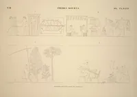 Picture 219 of 510 from Monuments de l'Égypte et de la Nubie, d'après les dessins exécutés sur les lieux sous la direction de Champollion-le-jeune, et les descriptions autographes qu'il en a rédigées; pub. sous les auspices de M. Guizot et de M. Thiers ... par une commission spéciale. Planches (1835), leaf 219