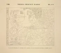 Picture 241 of 510 from Monuments de l'Égypte et de la Nubie, d'après les dessins exécutés sur les lieux sous la direction de Champollion-le-jeune, et les descriptions autographes qu'il en a rédigées; pub. sous les auspices de M. Guizot et de M. Thiers ... par une commission spéciale. Planches (1835), leaf 241