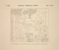 Picture 243 of 510 from Monuments de l'Égypte et de la Nubie, d'après les dessins exécutés sur les lieux sous la direction de Champollion-le-jeune, et les descriptions autographes qu'il en a rédigées; pub. sous les auspices de M. Guizot et de M. Thiers ... par une commission spéciale. Planches (1835), leaf 243