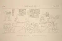 Picture 255 of 510 from Monuments de l'Égypte et de la Nubie, d'après les dessins exécutés sur les lieux sous la direction de Champollion-le-jeune, et les descriptions autographes qu'il en a rédigées; pub. sous les auspices de M. Guizot et de M. Thiers ... par une commission spéciale. Planches (1835), leaf 255