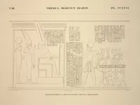 Picture 265 of 510 from Monuments de l'Égypte et de la Nubie, d'après les dessins exécutés sur les lieux sous la direction de Champollion-le-jeune, et les descriptions autographes qu'il en a rédigées; pub. sous les auspices de M. Guizot et de M. Thiers ... par une commission spéciale. Planches (1835), leaf 265