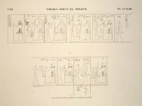 Picture 283 of 510 from Monuments de l'Égypte et de la Nubie, d'après les dessins exécutés sur les lieux sous la direction de Champollion-le-jeune, et les descriptions autographes qu'il en a rédigées; pub. sous les auspices de M. Guizot et de M. Thiers ... par une commission spéciale. Planches (1835), leaf 283