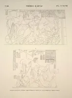 Picture 341 of 510 from Monuments de l'Égypte et de la Nubie, d'après les dessins exécutés sur les lieux sous la direction de Champollion-le-jeune, et les descriptions autographes qu'il en a rédigées; pub. sous les auspices de M. Guizot et de M. Thiers ... par une commission spéciale. Planches (1835), leaf 342