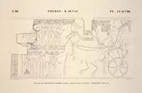 Picture 342 of 510 from Monuments de l'Égypte et de la Nubie, d'après les dessins exécutés sur les lieux sous la direction de Champollion-le-jeune, et les descriptions autographes qu'il en a rédigées; pub. sous les auspices de M. Guizot et de M. Thiers ... par une commission spéciale. Planches (1835), leaf 343