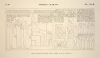 Picture 347 of 510 from Monuments de l'Égypte et de la Nubie, d'après les dessins exécutés sur les lieux sous la direction de Champollion-le-jeune, et les descriptions autographes qu'il en a rédigées; pub. sous les auspices de M. Guizot et de M. Thiers ... par une commission spéciale. Planches (1835), leaf 348