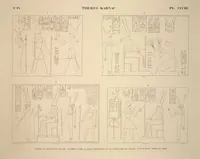 Picture 348 of 510 from Monuments de l'Égypte et de la Nubie, d'après les dessins exécutés sur les lieux sous la direction de Champollion-le-jeune, et les descriptions autographes qu'il en a rédigées; pub. sous les auspices de M. Guizot et de M. Thiers ... par une commission spéciale. Planches (1835), leaf 349