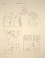 Picture 349 of 510 from Monuments de l'Égypte et de la Nubie, d'après les dessins exécutés sur les lieux sous la direction de Champollion-le-jeune, et les descriptions autographes qu'il en a rédigées; pub. sous les auspices de M. Guizot et de M. Thiers ... par une commission spéciale. Planches (1835), leaf 350