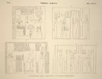 Picture 355 of 510 from Monuments de l'Égypte et de la Nubie, d'après les dessins exécutés sur les lieux sous la direction de Champollion-le-jeune, et les descriptions autographes qu'il en a rédigées; pub. sous les auspices de M. Guizot et de M. Thiers ... par une commission spéciale. Planches (1835), leaf 356