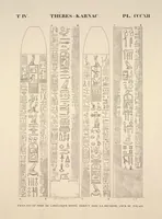 Picture 357 of 510 from Monuments de l'Égypte et de la Nubie, d'après les dessins exécutés sur les lieux sous la direction de Champollion-le-jeune, et les descriptions autographes qu'il en a rédigées; pub. sous les auspices de M. Guizot et de M. Thiers ... par une commission spéciale. Planches (1835), leaf 358