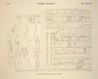 Picture 361 of 510 from Monuments de l'Égypte et de la Nubie, d'après les dessins exécutés sur les lieux sous la direction de Champollion-le-jeune, et les descriptions autographes qu'il en a rédigées; pub. sous les auspices de M. Guizot et de M. Thiers ... par une commission spéciale. Planches (1835), leaf 362