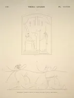 Picture 367 of 510 from Monuments de l'Égypte et de la Nubie, d'après les dessins exécutés sur les lieux sous la direction de Champollion-le-jeune, et les descriptions autographes qu'il en a rédigées; pub. sous les auspices de M. Guizot et de M. Thiers ... par une commission spéciale. Planches (1835), leaf 368
