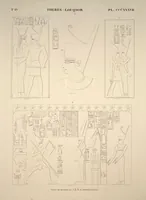 Picture 383 of 510 from Monuments de l'Égypte et de la Nubie, d'après les dessins exécutés sur les lieux sous la direction de Champollion-le-jeune, et les descriptions autographes qu'il en a rédigées; pub. sous les auspices de M. Guizot et de M. Thiers ... par une commission spéciale. Planches (1835), leaf 384