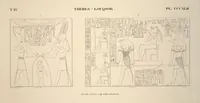 Picture 388 of 510 from Monuments de l'Égypte et de la Nubie, d'après les dessins exécutés sur les lieux sous la direction de Champollion-le-jeune, et les descriptions autographes qu'il en a rédigées; pub. sous les auspices de M. Guizot et de M. Thiers ... par une commission spéciale. Planches (1835), leaf 389