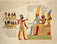 Picture 39 of 510 from Monuments de l'Égypte et de la Nubie, d'après les dessins exécutés sur les lieux sous la direction de Champollion-le-jeune, et les descriptions autographes qu'il en a rédigées; pub. sous les auspices de M. Guizot et de M. Thiers ... par une commission spéciale. Planches (1835), leaf 39