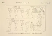 Picture 392 of 510 from Monuments de l'Égypte et de la Nubie, d'après les dessins exécutés sur les lieux sous la direction de Champollion-le-jeune, et les descriptions autographes qu'il en a rédigées; pub. sous les auspices de M. Guizot et de M. Thiers ... par une commission spéciale. Planches (1835), leaf 393