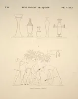 Picture 405 of 510 from Monuments de l'Égypte et de la Nubie, d'après les dessins exécutés sur les lieux sous la direction de Champollion-le-jeune, et les descriptions autographes qu'il en a rédigées; pub. sous les auspices de M. Guizot et de M. Thiers ... par une commission spéciale. Planches (1835), leaf 406